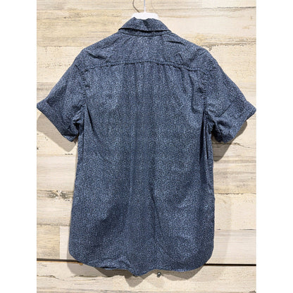 Abercrombie Button Up Shirt Boys XL 16 Blue Geometric Print Preppy3