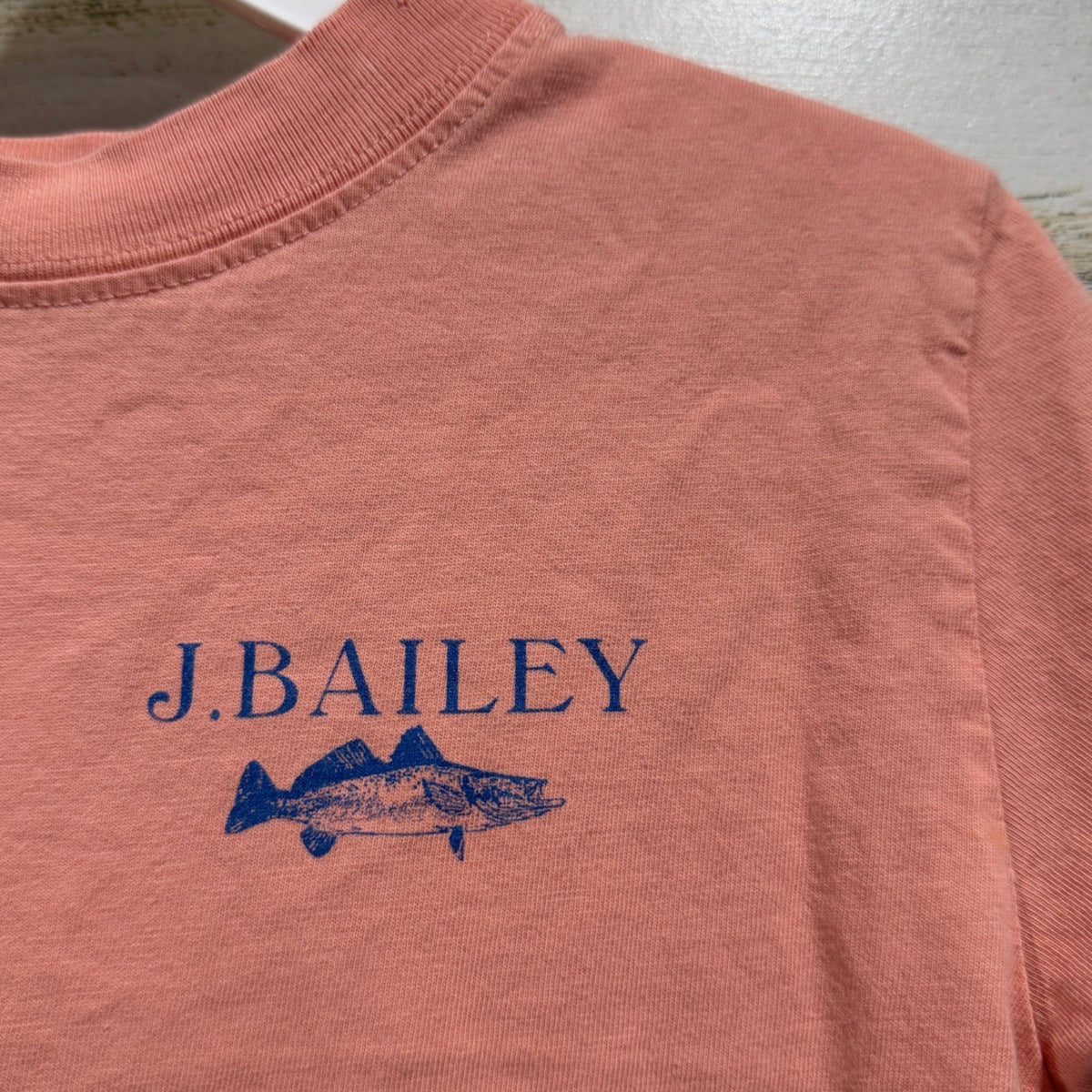 J. Bailey Fish Graphic T-Shirt Boys 2T Pink Cotton Coastal Preppy Flawed*1