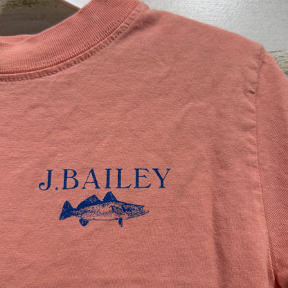 J. Bailey Fish Graphic T-Shirt Boys 2T Pink Cotton Coastal Preppy Flawed*1