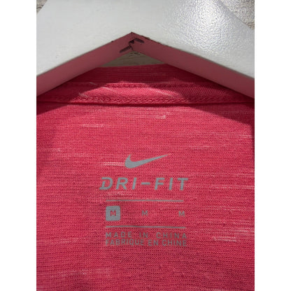 Nike Hooded Shirt Girls Medium Pink Space Dye Lightweight Athleisure EUC2