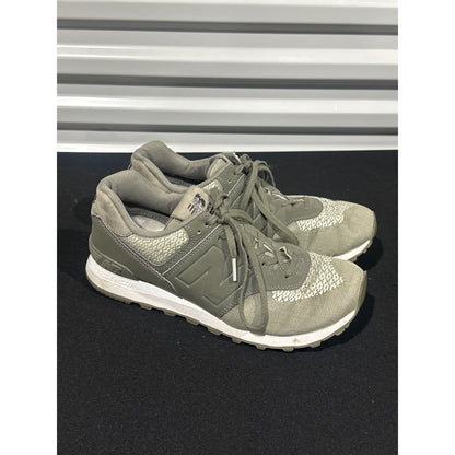New Balance 574 Sneakers Womens 9 Olive Green Mesh Suede Low Top0