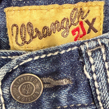 Wrangler 20X Jeans Boys 7 Blue Embroidered Western Cowboy EUC2