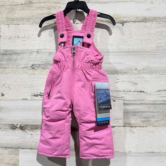 Iceburg Snow Bib Infants 3M Pink Technical Weather Tech Ski Pants Gorpcore NWT0