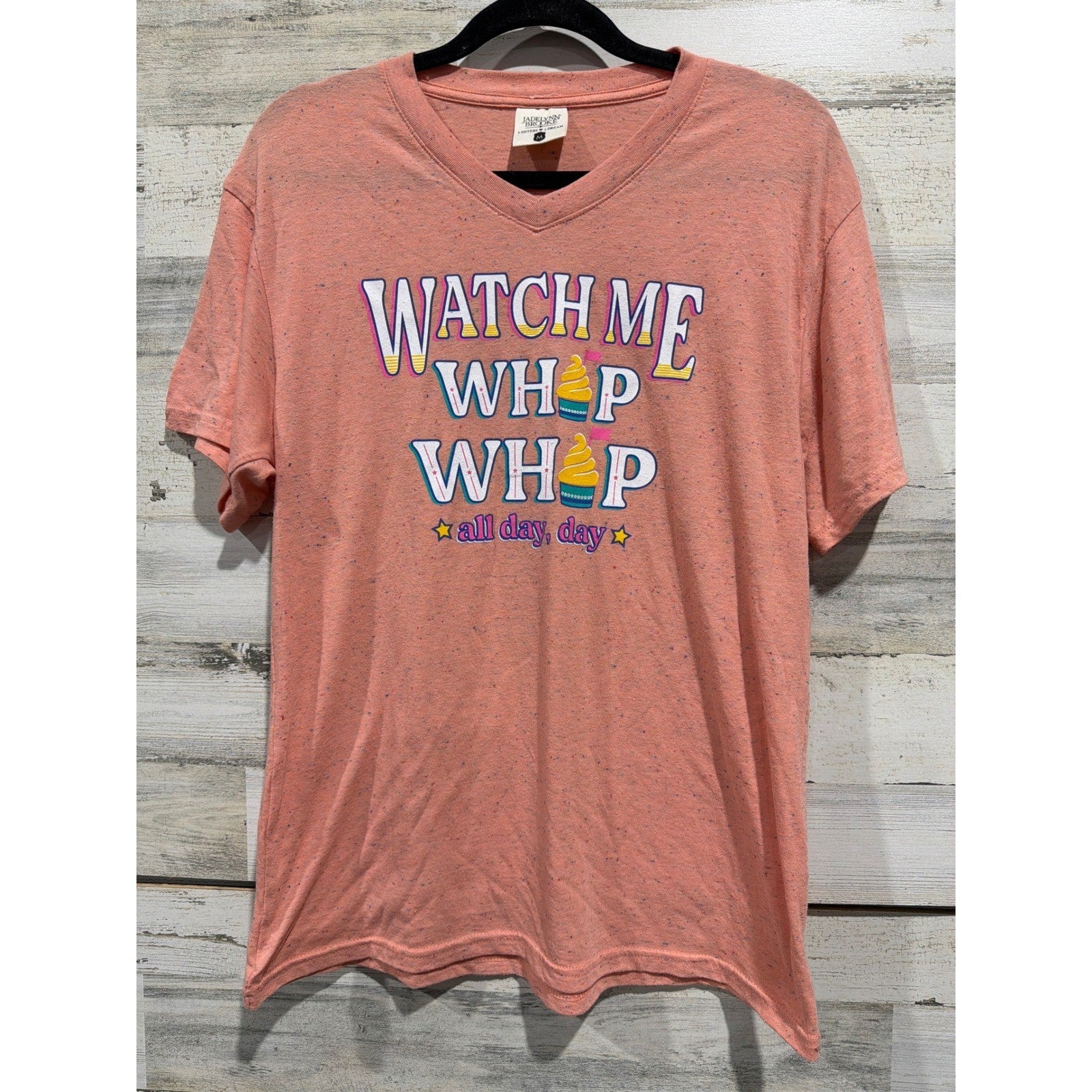 Jade Lynn Brooke Graphic Tee Women Medium Pink Watch Me Whip Whip Disneycore EUC0