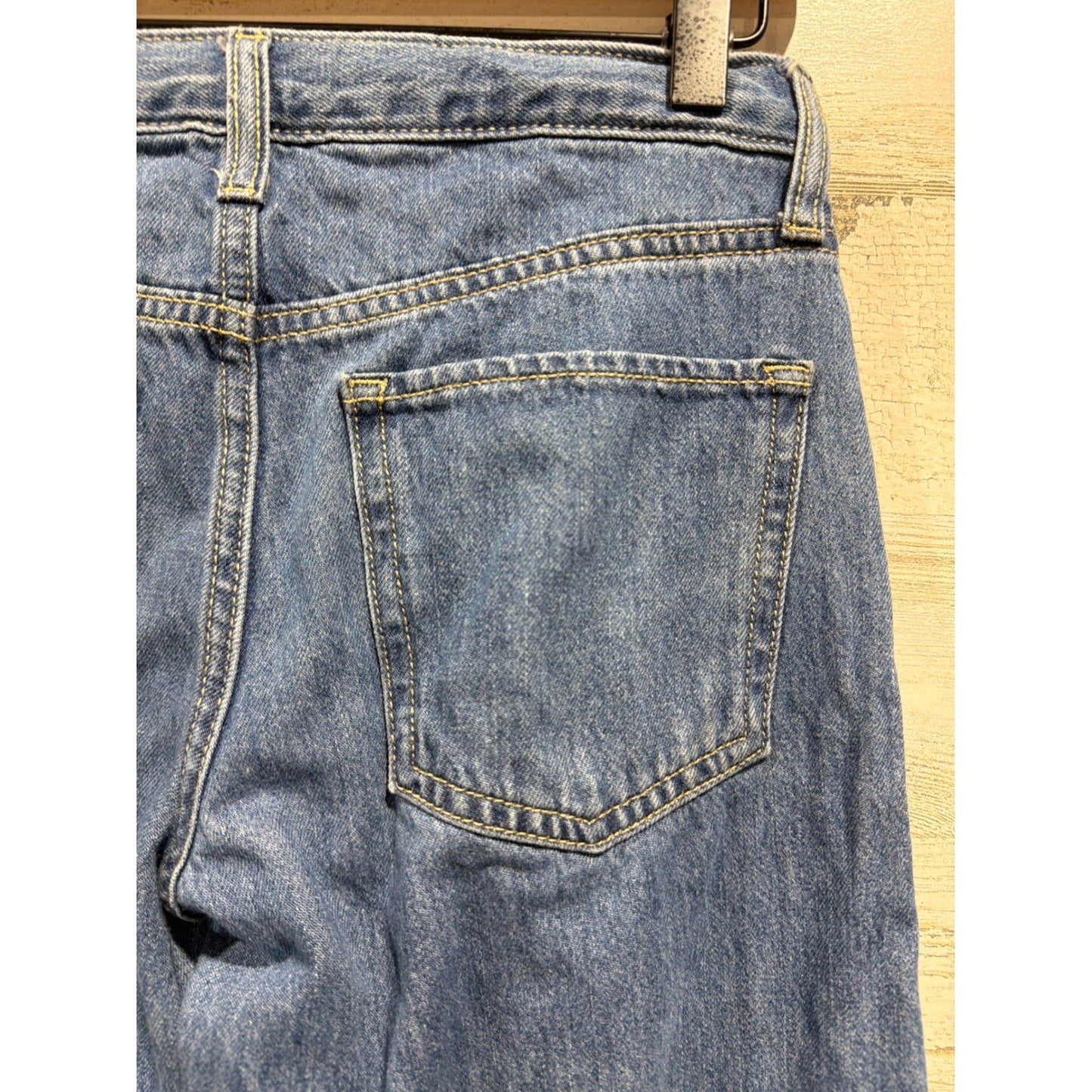 Old Navy Super Baggy Wide Leg Jeans Girls 10 Blue High Rise Denim Skater EUC3