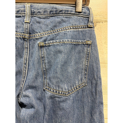 Old Navy Super Baggy Wide Leg Jeans Girls 10 Blue High Rise Denim Skater EUC3
