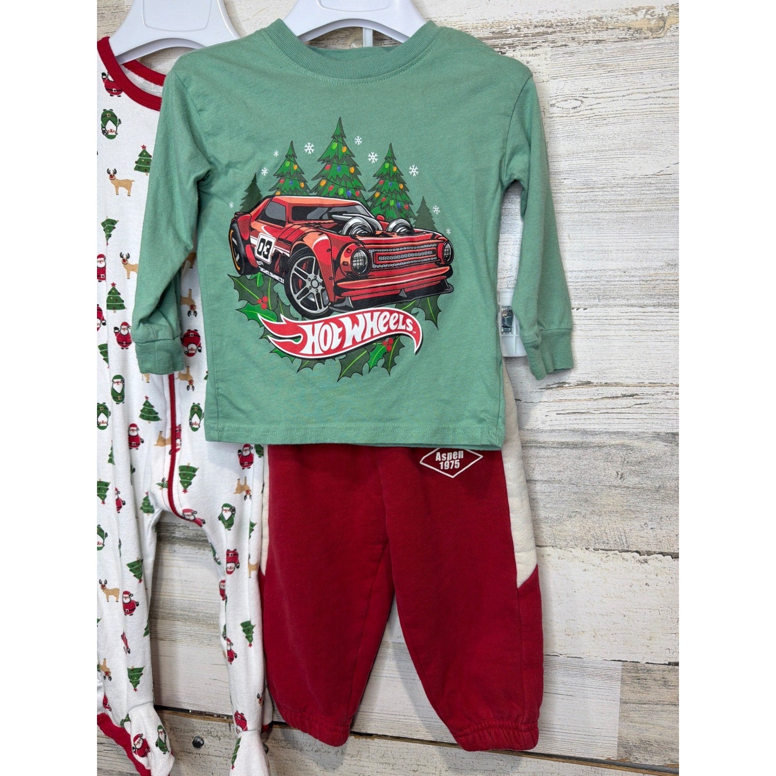 Nola Tawk Leveret Zara Hot Wheels Boys 12-18M Bundle Holiday Red Green1