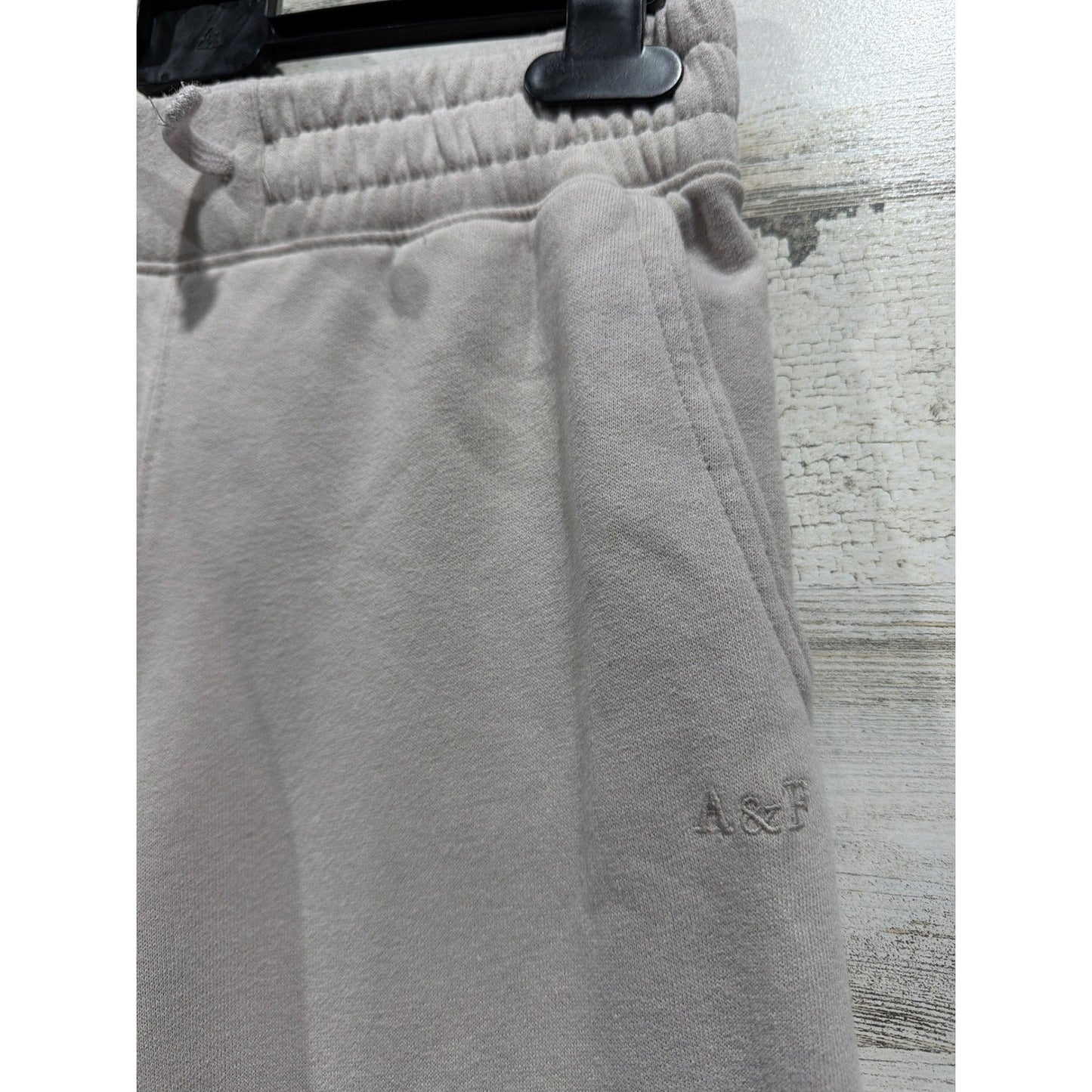 Abercrombie Kids Sweatpants Girls 11/12 Tan Essentials Wide Leg Fleece EUC1
