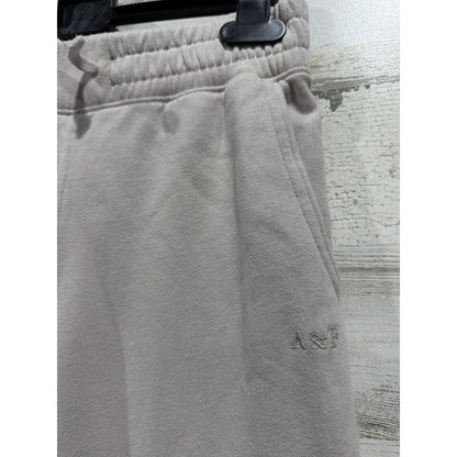 Abercrombie Kids Sweatpants Girls 11/12 Tan Essentials Wide Leg Fleece EUC1