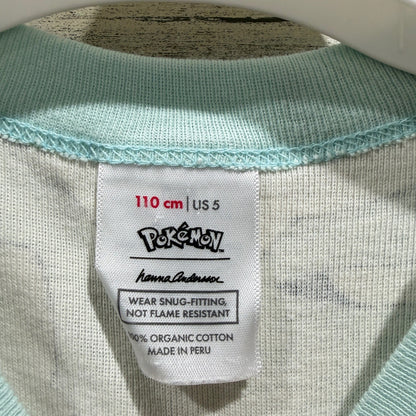 Hanna Andersson Pajama Set Boys 5 Blue Pikachu Pokemon Shortie EUC3