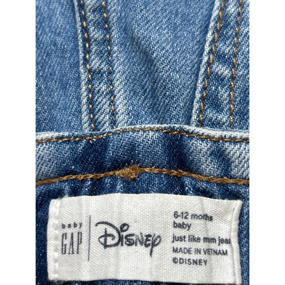 Disney Gap Jeans Girls 6-12M Blue Embroidered Minnie Daisy Paperbag Waist EUC3