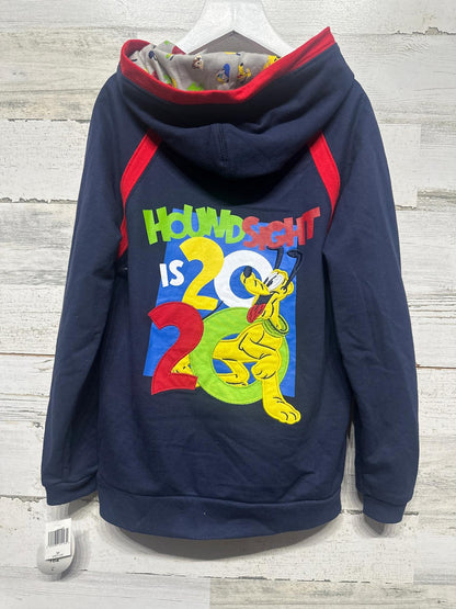 Disney Parks Hoodie Kids Size 7/8 Navy Pluto Houndsight Is 20/20 NWT1