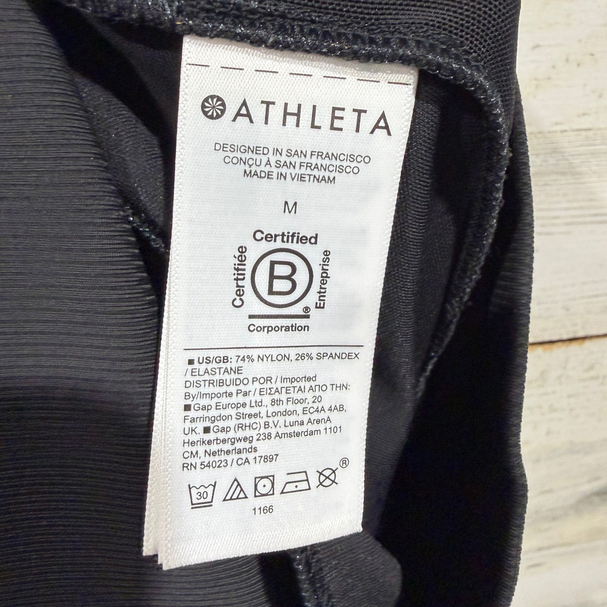 Athletica Venice Wide Leg Pants Women M Black Nylon Spandex Athleisure EUC5