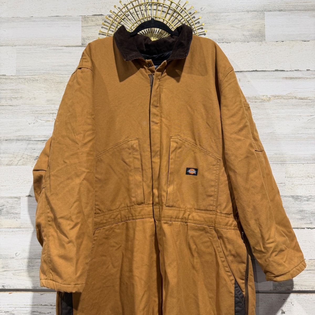 Dickies Coveralls Men 2XLR Brown Duck Canvas Insulated Workwear1