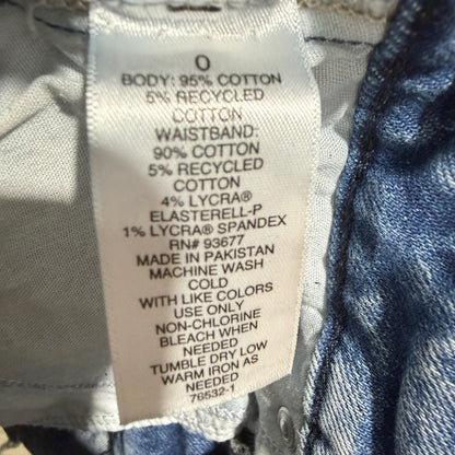 Arizona Jean Co Denim Shorts Women 0 Blue Distressed Hi-Rise Festival EUC4
