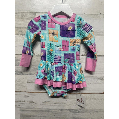 Birdie Bean Ruffle Romper Dress Girls 6-12M Bamboo Christmas Gifts NWT0