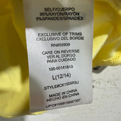 Copper Key Front Knot Tee Girls L 12/14 Yellow Short Sleeve Summer Basic NWT4