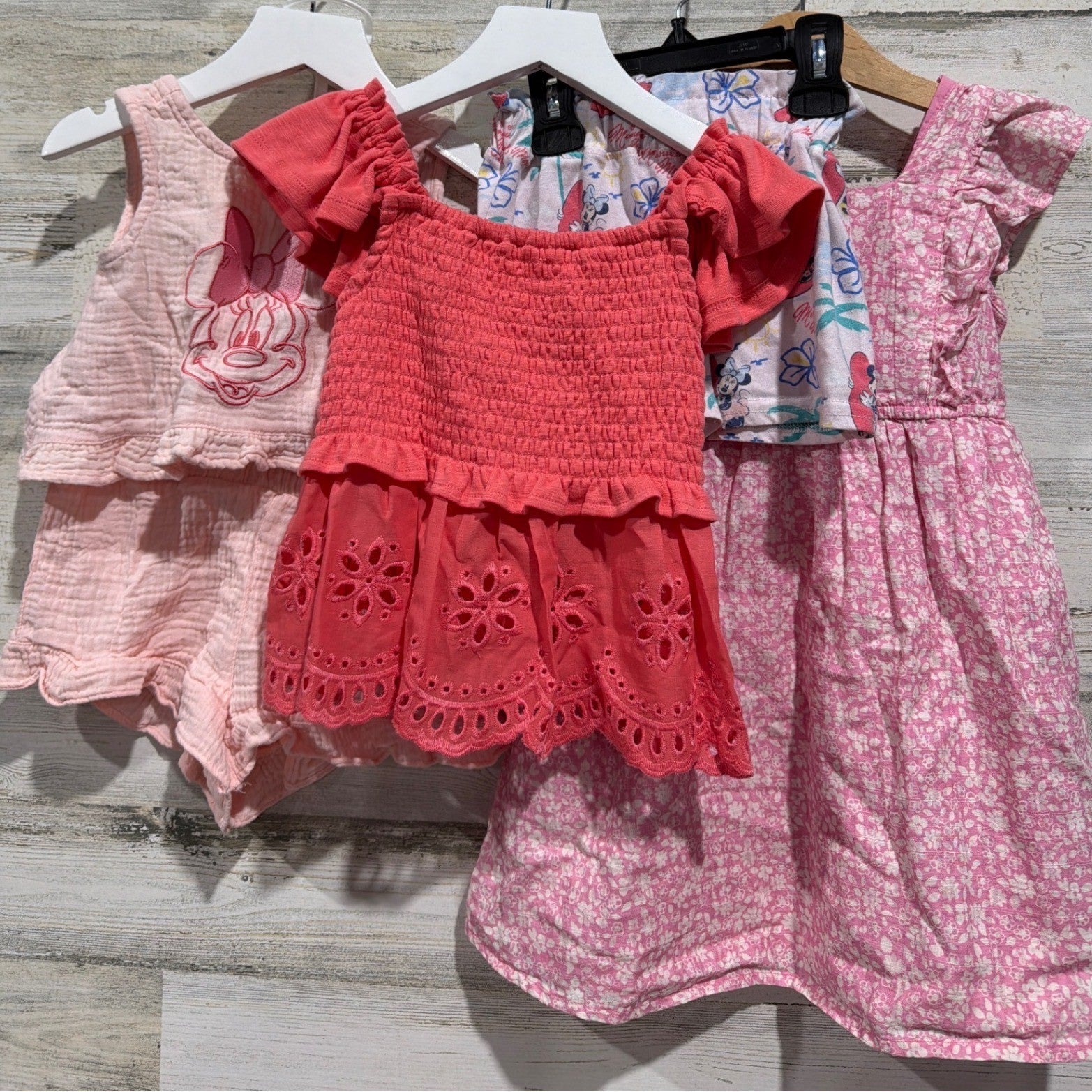 Disney Mixed Brand Summer Bundle Girls 3T 4T Pink Coral Minnie Princess0