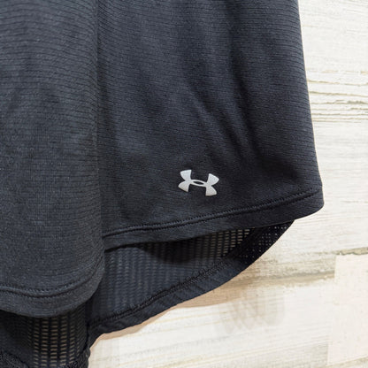 Under Armour Run Top Women XL Black HeatGear Threadborne Athletic1