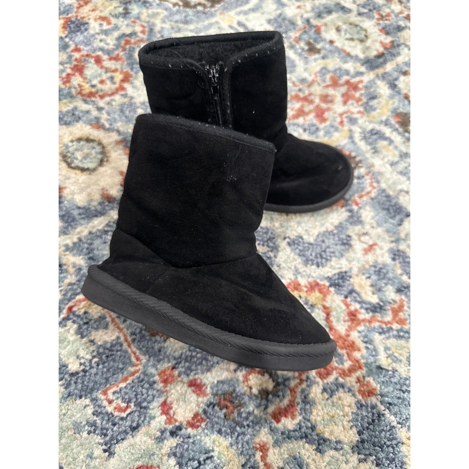 Winter Boots Girls Toddler Size 9 Brown Sunburst and Black Bundle GUC4
