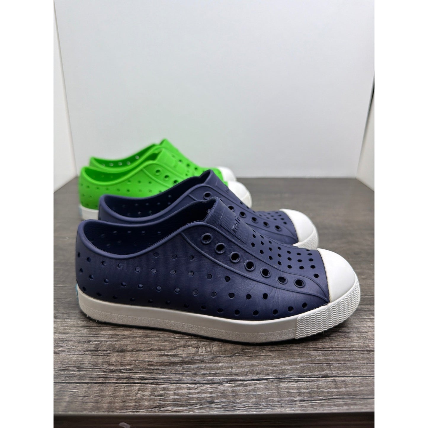 Native Jefferson Shoes Bundle Kids 13 Green Navy Blue Slip On Sneakers4