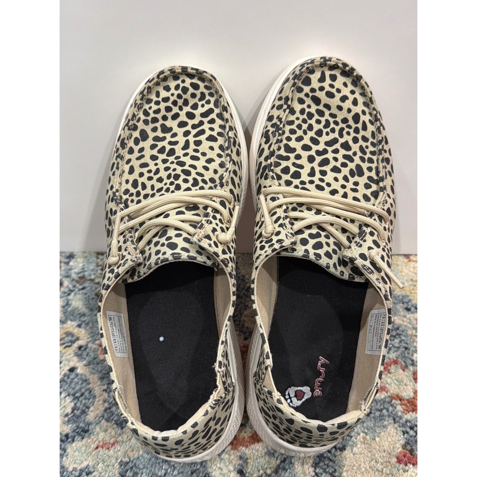 Skechers Bobs Skipper Shoes Women 7.5 Tan Leopard Print Canvas Slip On5