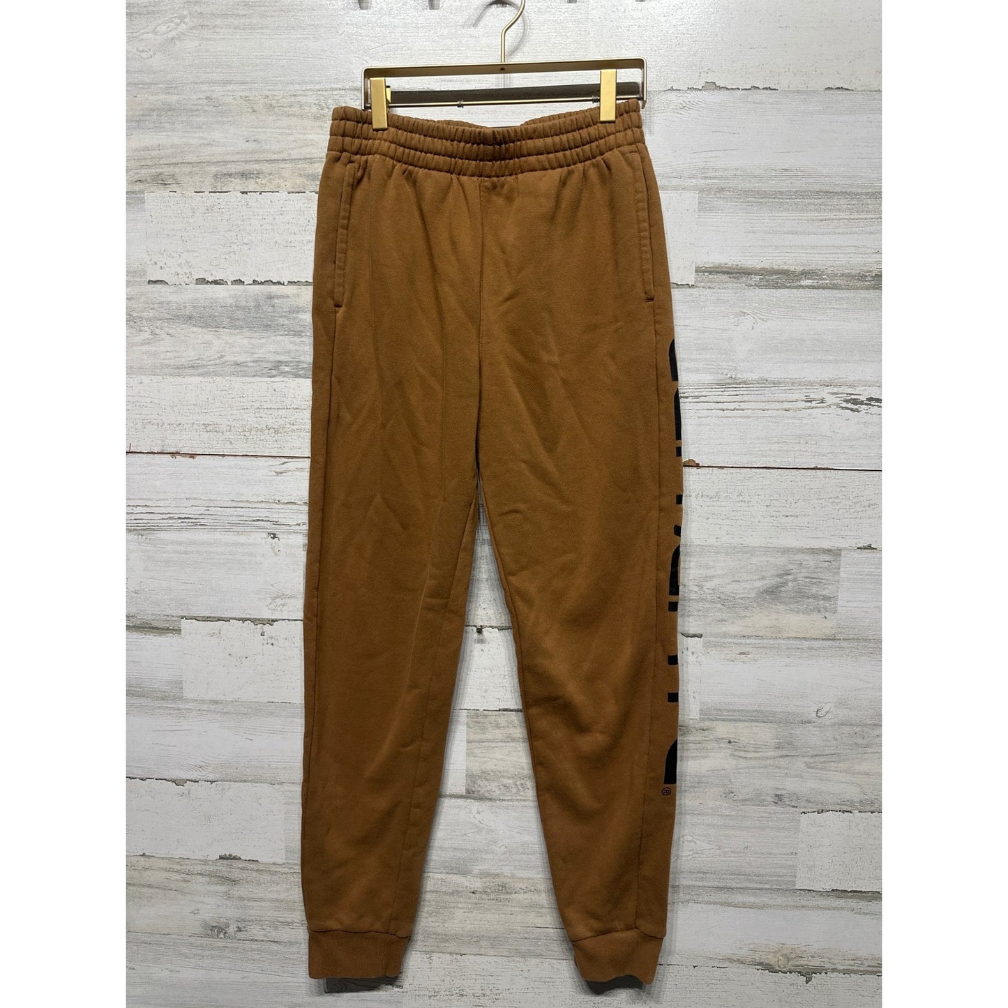 Carhartt Jogger Sweatpants Boys L 14-16 Brown Large Logo EUC0