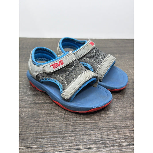 Teva Psyclone Sport Sandals Boys Size 7 Toddler Blue Grey Outdoors0