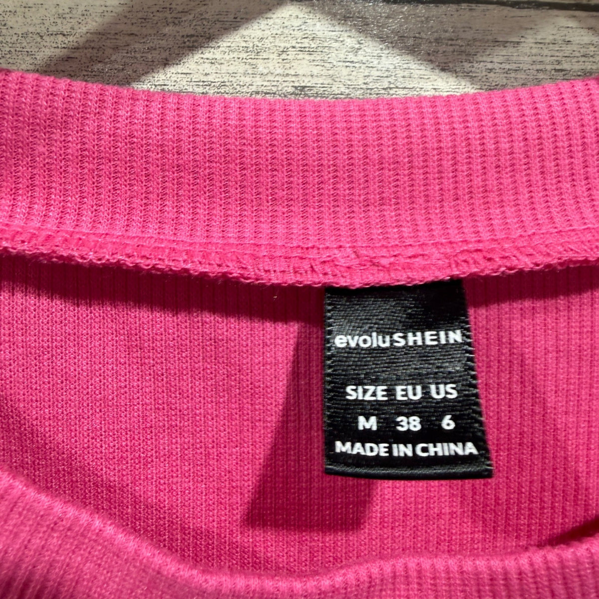 SHEIN Ribbed Crop Top Set Women M Blue Pink Lettuce Trim Y2K Basics4