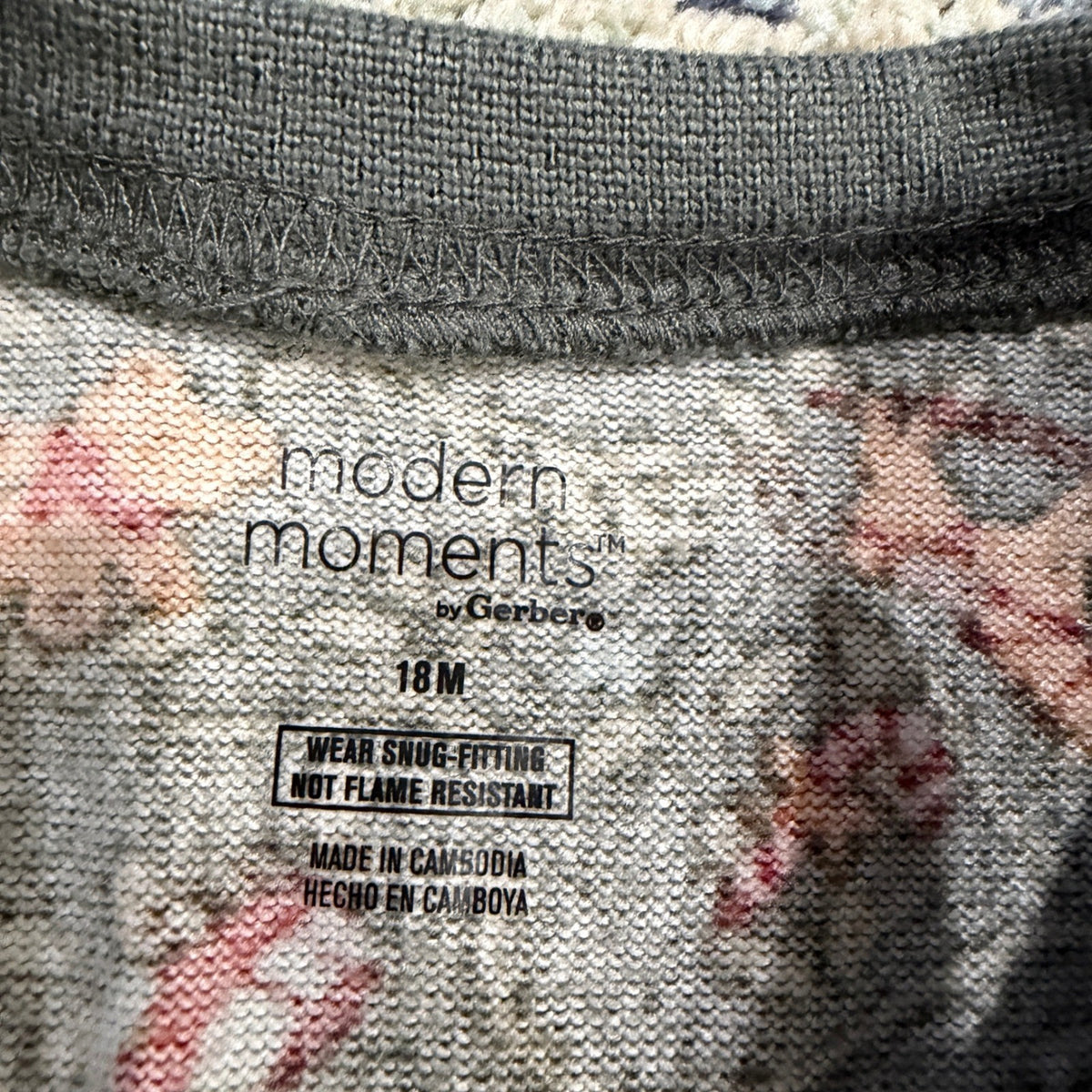 Modern Moments Pajama Set Kids 18M Gray Nutcracker Holiday Festive EUC2