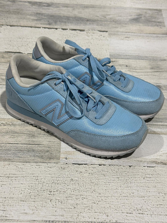 New Balance 501 Sneaker Women 8.5 Blue Suede Mesh Retro Ripple Sole EUC0