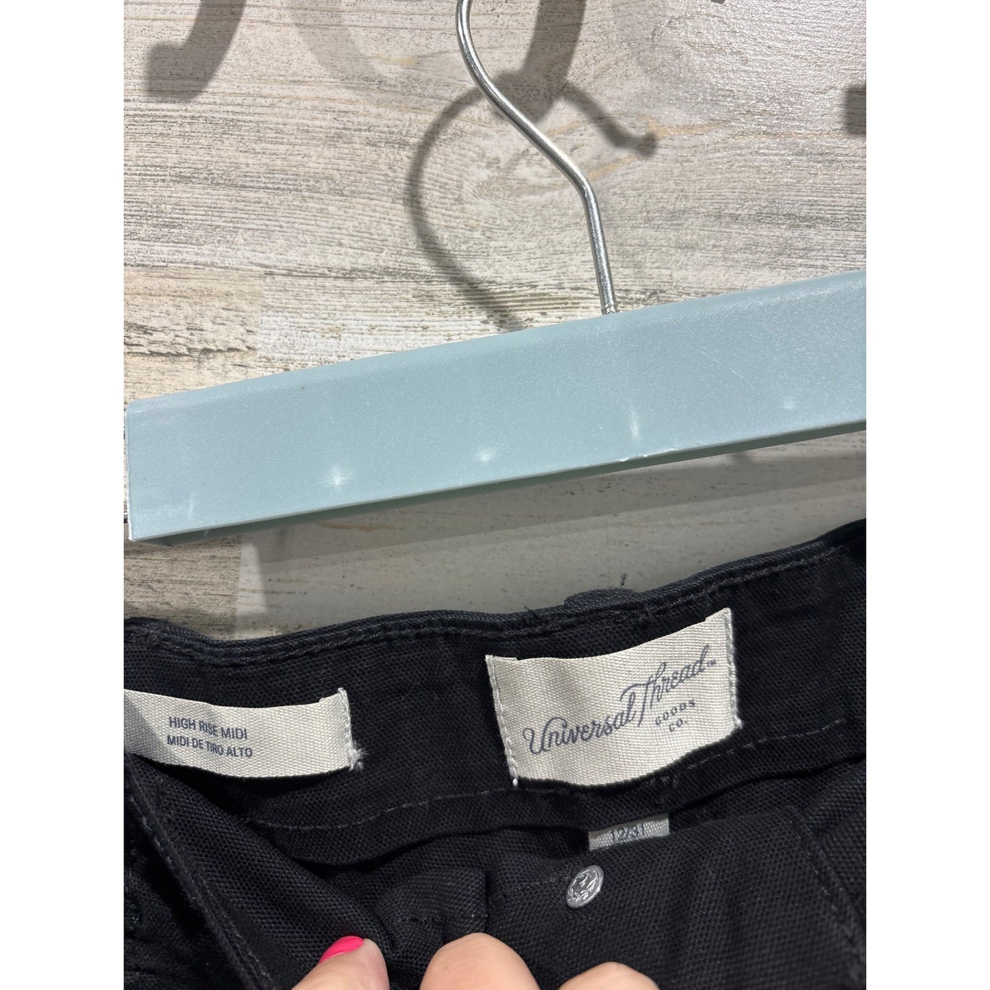 Universal Thread Jean Shorts Womens 12 Black High Rise Utility Gorpcore NWT2