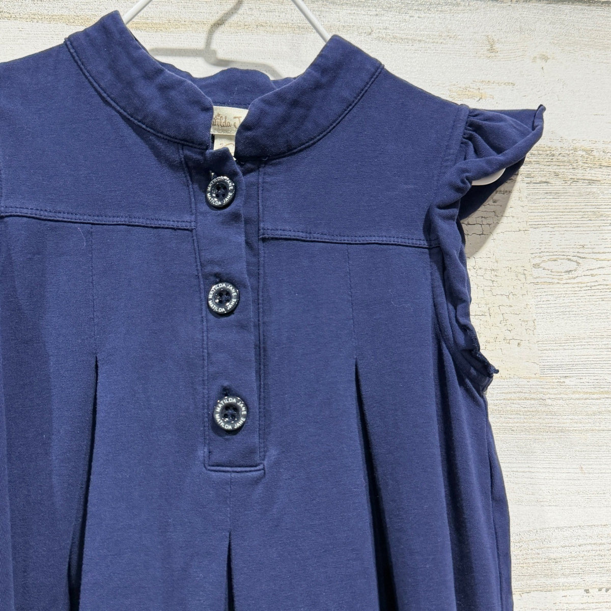 Matilda Jane Dress Romper Bundle Girls 6 Blue Striped Ruffle Classic4