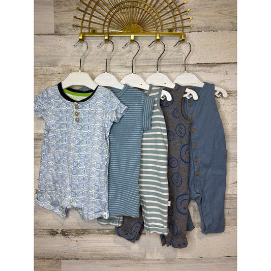 Burt's Bees Little Planet Carters Old Navy Boys 3M 3/6M Romper Bundle0