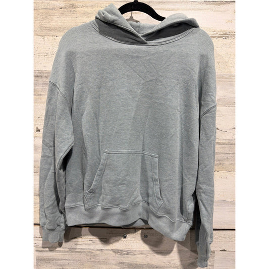 Hollister Hoodie Women XS Blue Sage Oversized Pullover Fleece EUC0
