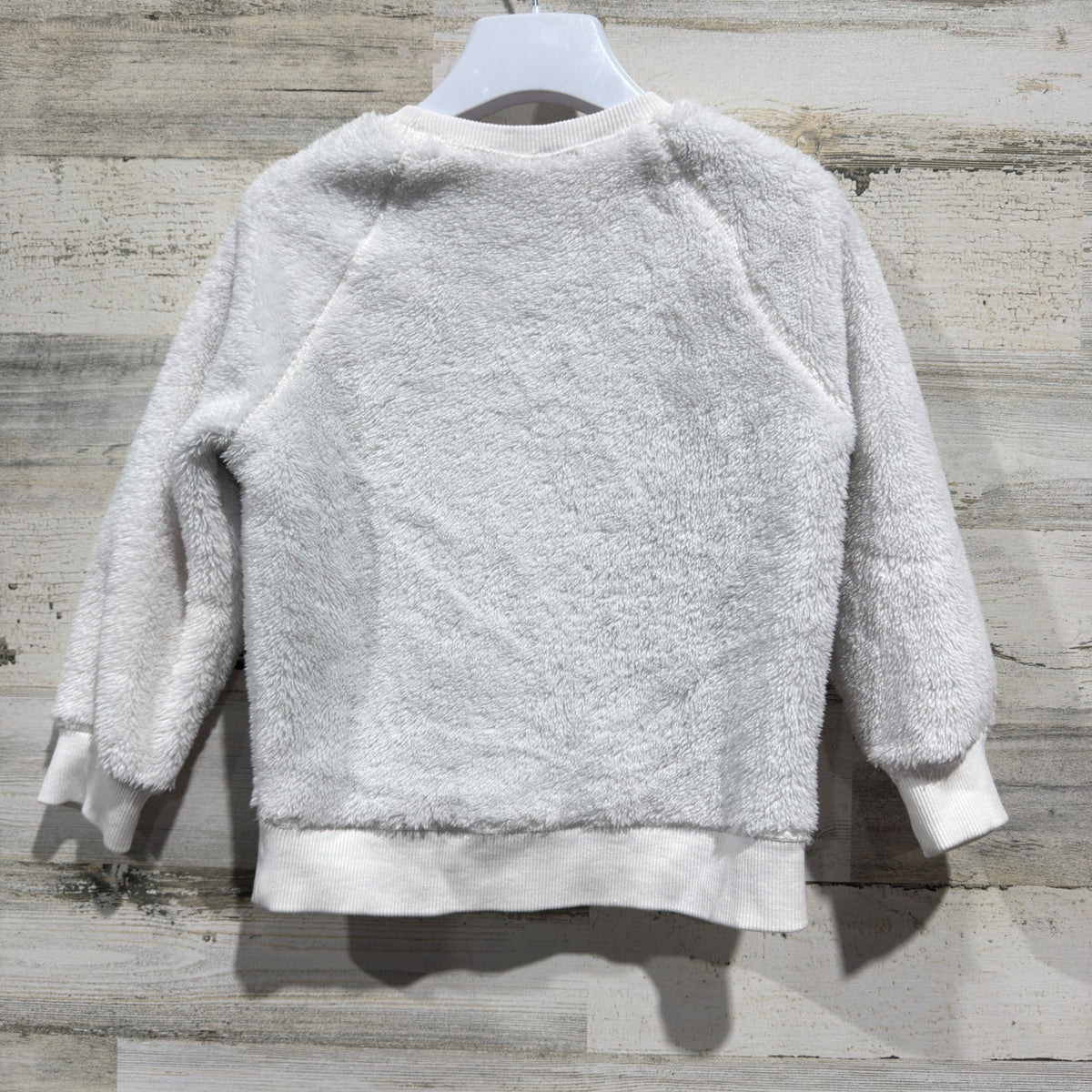 Hanna Andersson Grinch Marshmallow Fleece Sweatshirt Girls 4 White Holiday EUC5