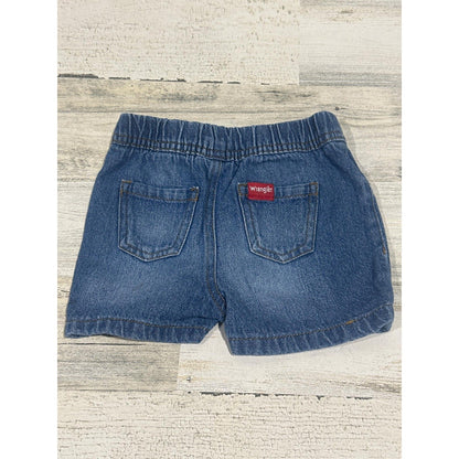 Wrangler Denim Shorts Boys 12M Blue Elastic Waist Pull On EUC1