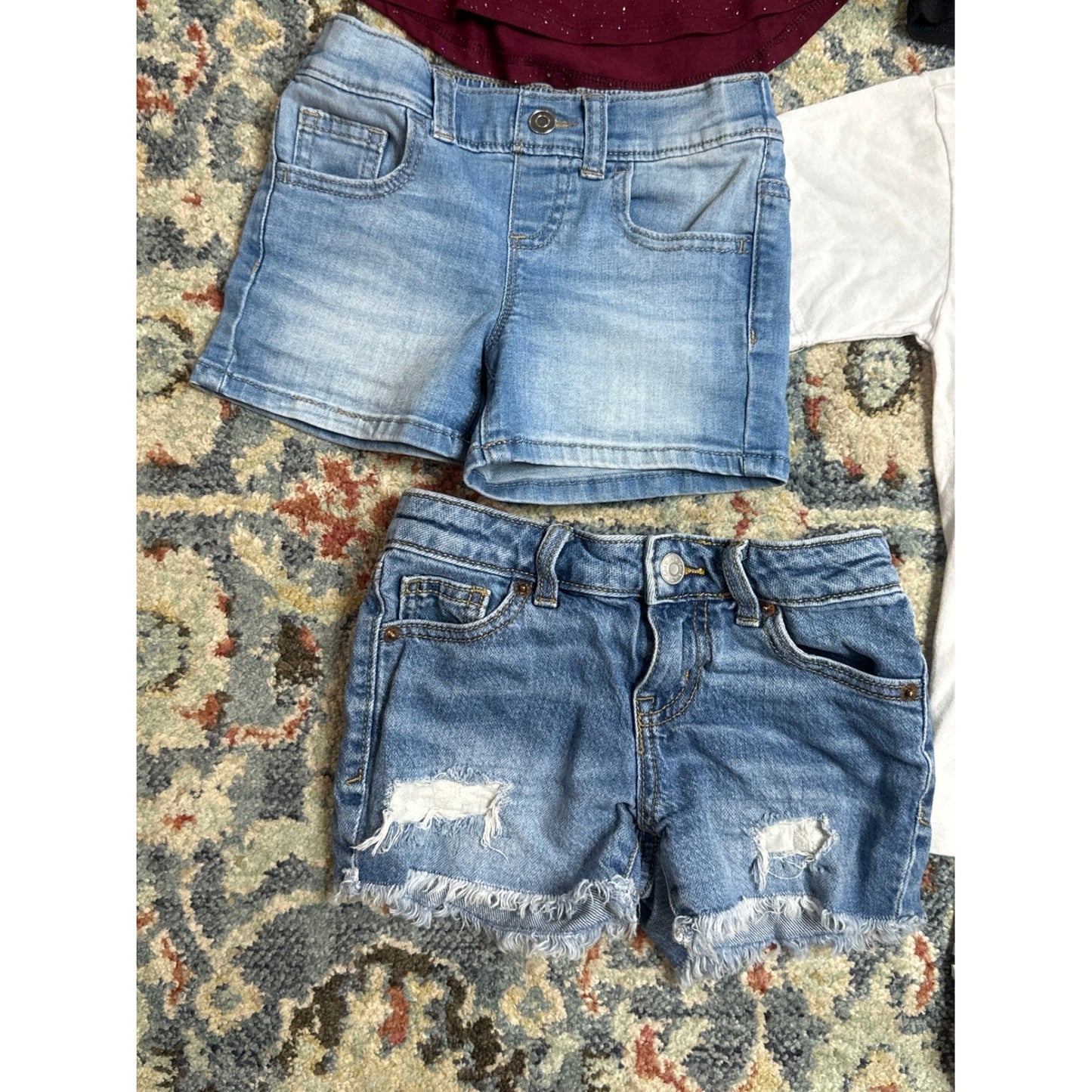 Band Tee Denim Shorts Girls 4/5 Bundle1