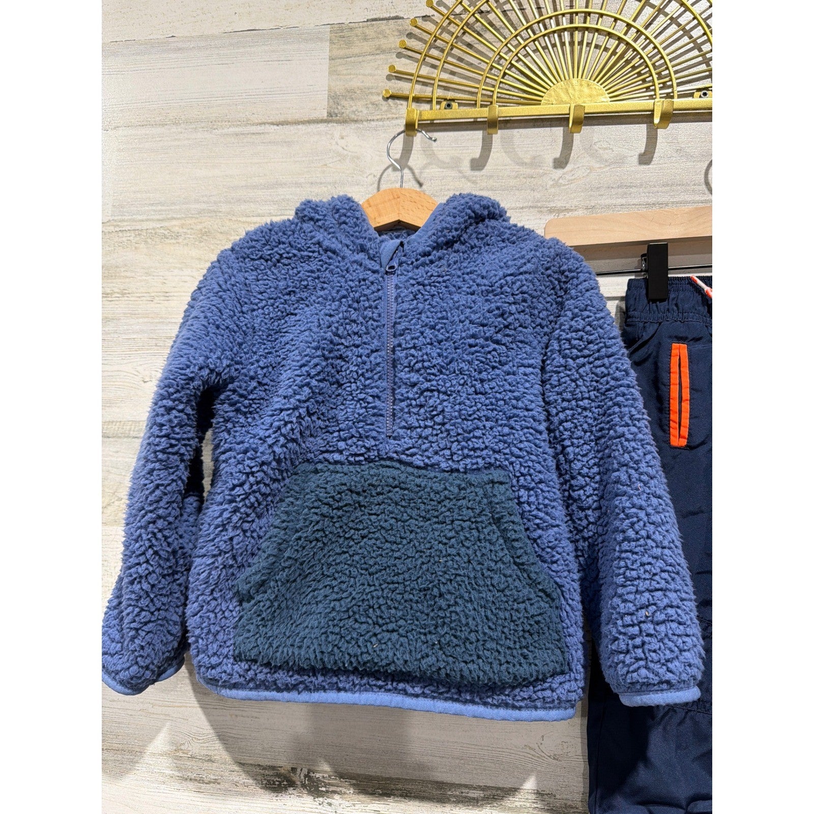 Magellan OshKosh Boys 4T Blue 4pc Bundle Fleece Long Sleeve Jacket Joggers Lot3