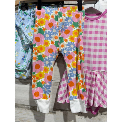 B'TWEEN Old Navy Dreamy ZZZ Girls 18-24M Blue Pink Floral Gingham Bundle EUC2