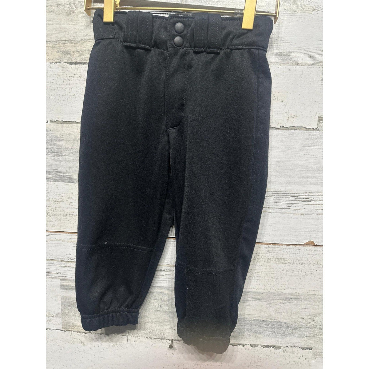 Wilson Baseball Pants Boys Small Black Double Knee Elastic Cuff GUC*3