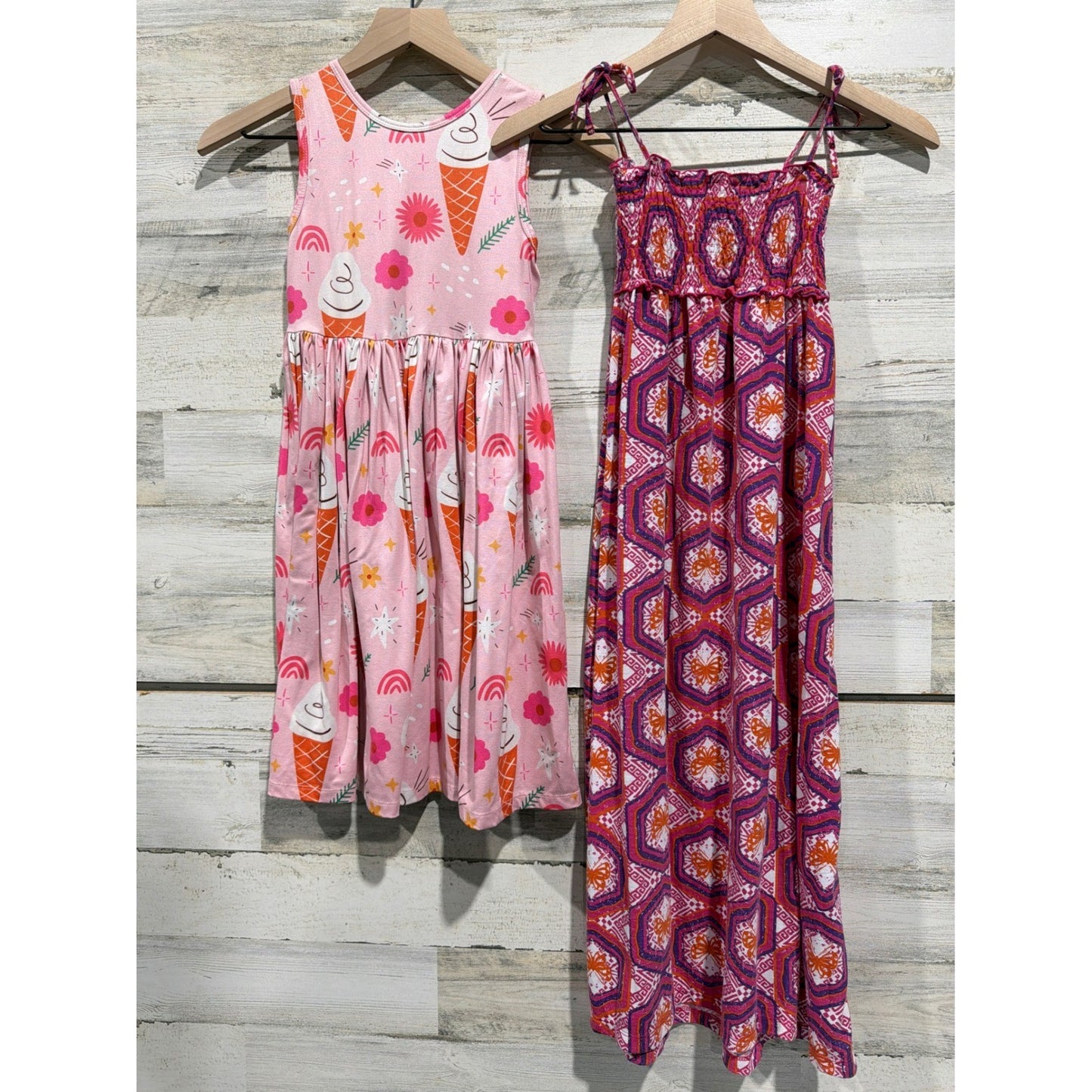 Mila and Rose SWAK Dress Lot Girls Size 7-8 Pink Purple Floral Butterfly EUC0