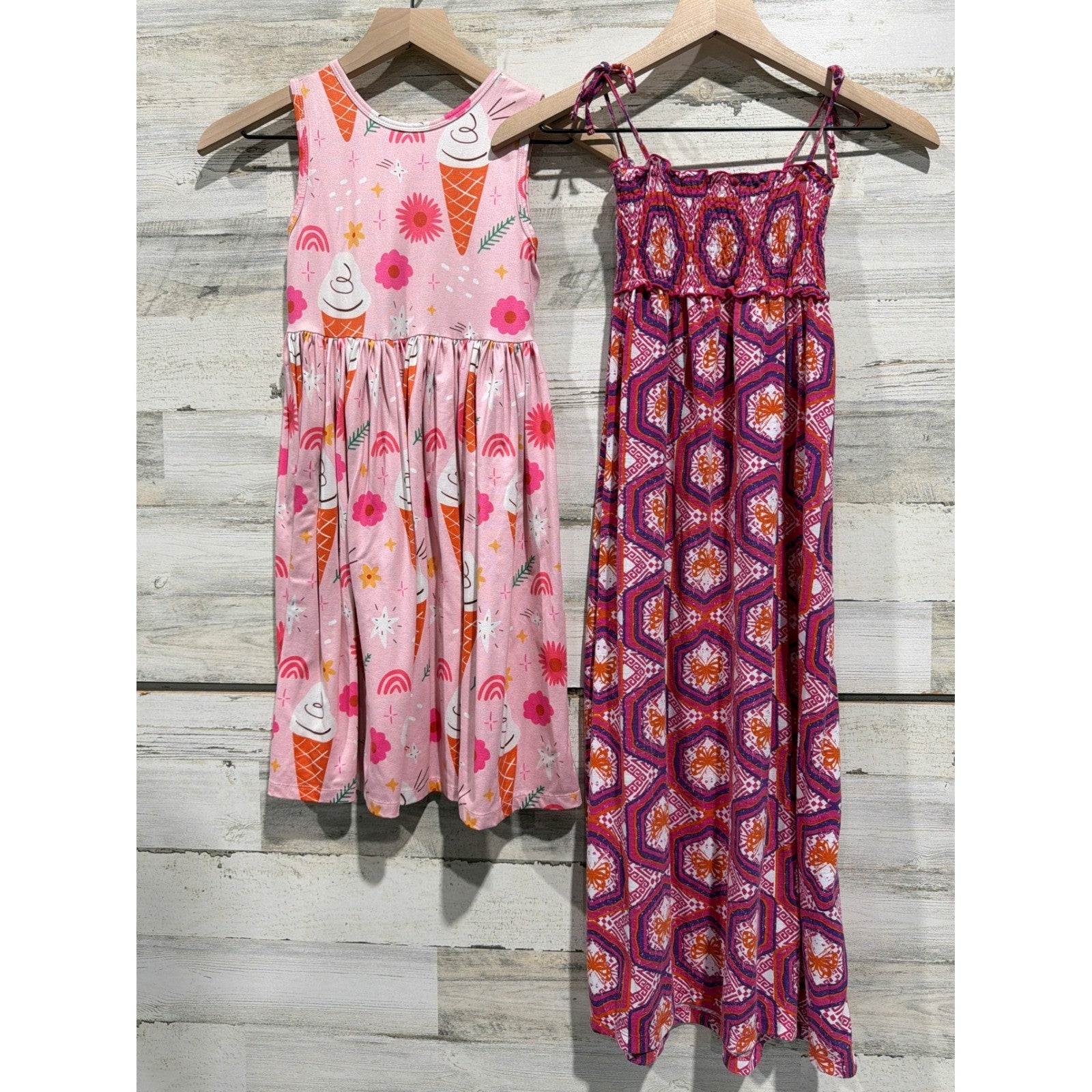 Mila and Rose SWAK Dress Lot Girls Size 7-8 Pink Purple Floral Butterfly EUC0