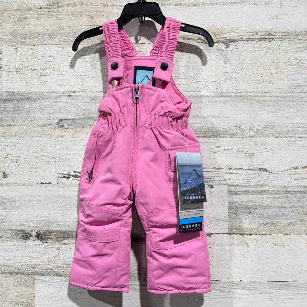 Iceburg Snow Bib Infants 3M Pink Technical Weather Tech Ski Pants Gorpcore NWT0
