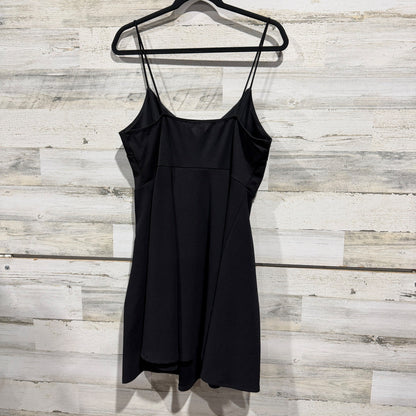 Haute Fox Double Strap Mini Dress Womens 1X Black Polyester Contemporary EUC3