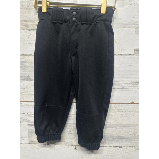 Wilson Baseball Pants Boys Small Black Double Knee Elastic Cuff GUC*0