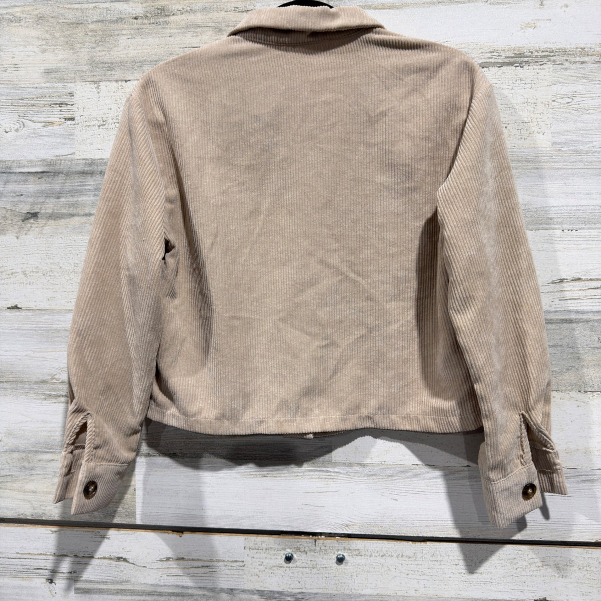 Corduroy Jacket Women XXS Beige Polyester Light Academia EUC4