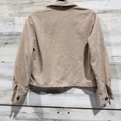 Corduroy Jacket Women XXS Beige Polyester Light Academia EUC4