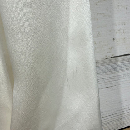 BCBGMAXAZRIA Gardenia Mini Dress Women XS White Satin Long Sleeve Flawed*6