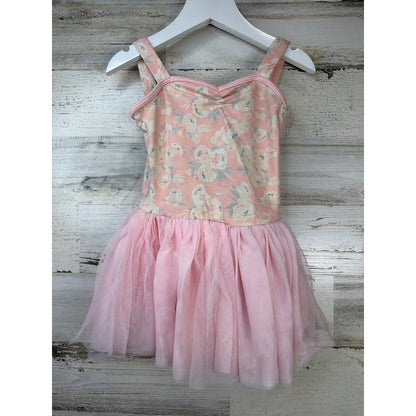 Mirella Skirted Leotard Girls 4-6 Pink Floral Tutu Balletcore Dance0